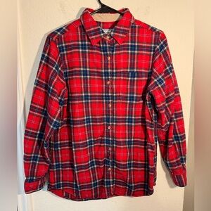 Pendleton 100 Percent Virgin Wool Long Sleeve Plaid Flannel Womens Size M